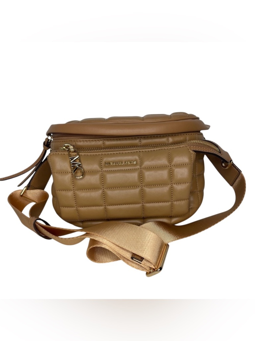 Michael Kors Slater Medium Leather Sling Pack Chain Messenger Travel Casual